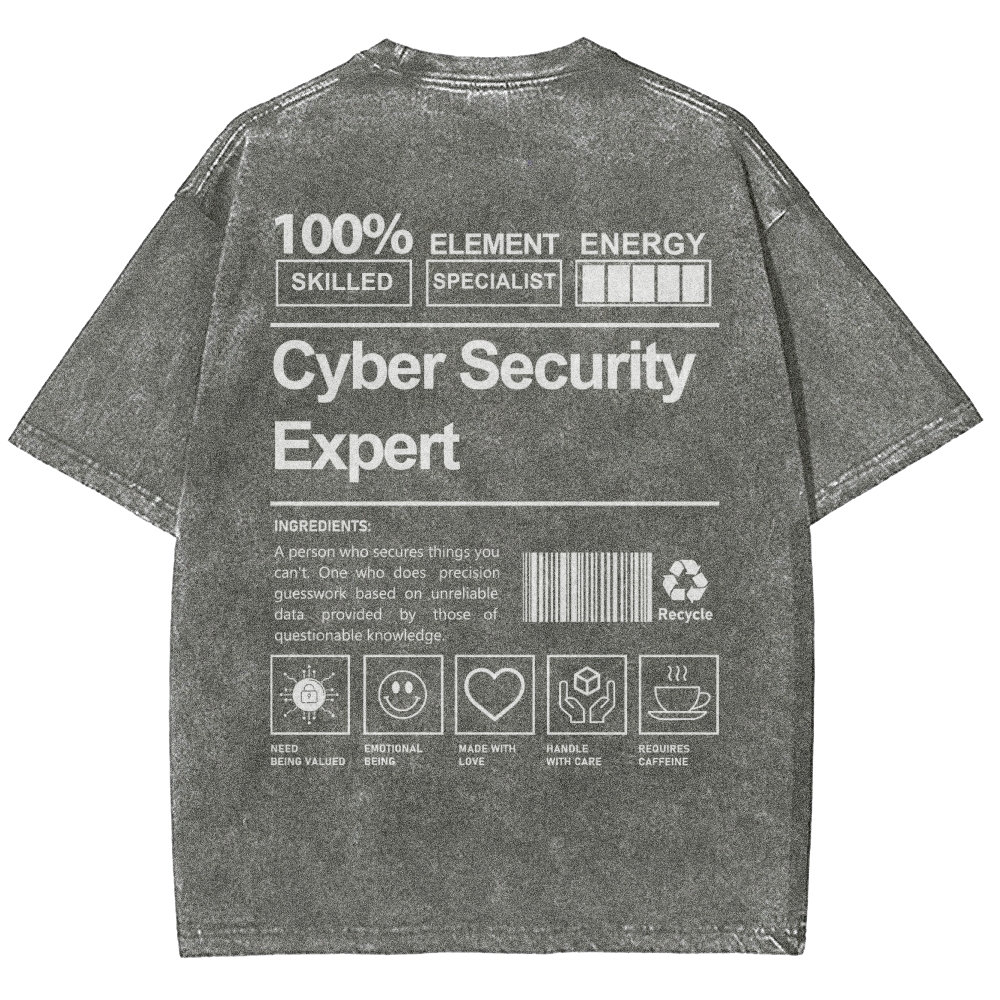 Cyber Security Expert Unisex Fit Washed T-Shirt Customscool