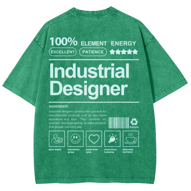Industrial Designer Unisex Fit Washed T-Shirt Customscool