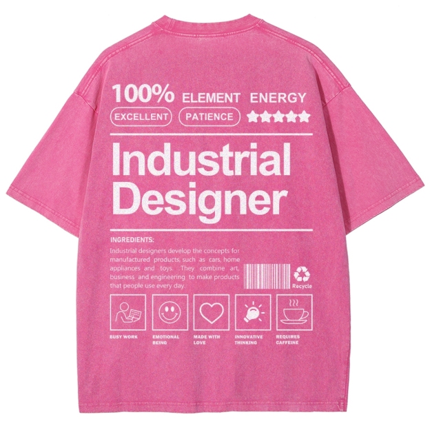 Industrial Designer Unisex Fit Washed T-Shirt Customscool