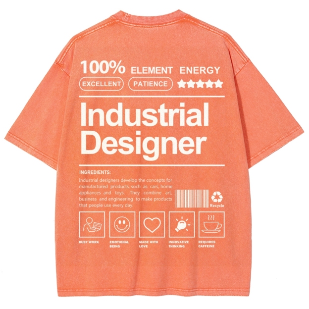 Industrial Designer Unisex Fit Washed T-Shirt Customscool