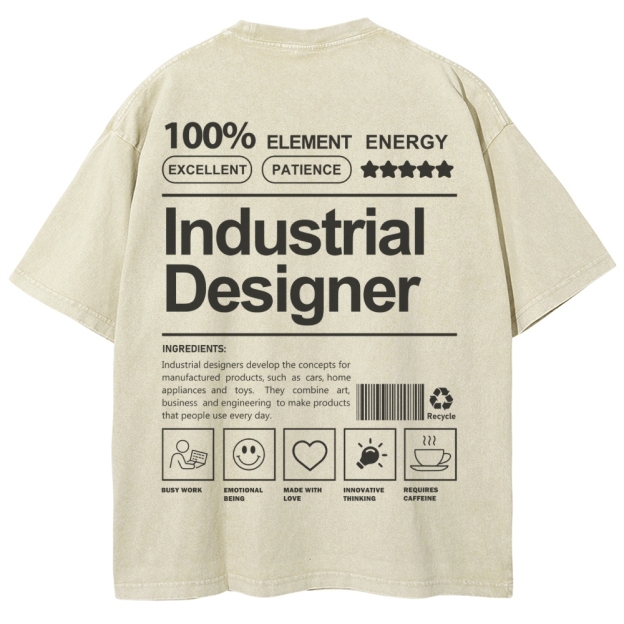 Industrial Designer Unisex Fit Washed T-Shirt Customscool