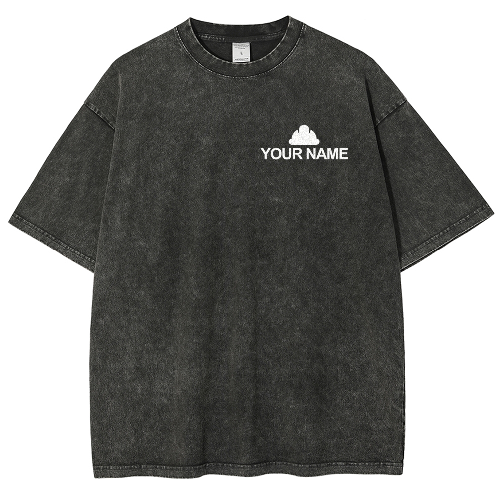 Construction Addcustom QR Code Name Unisex Fit Washed T-Shirt Customscool