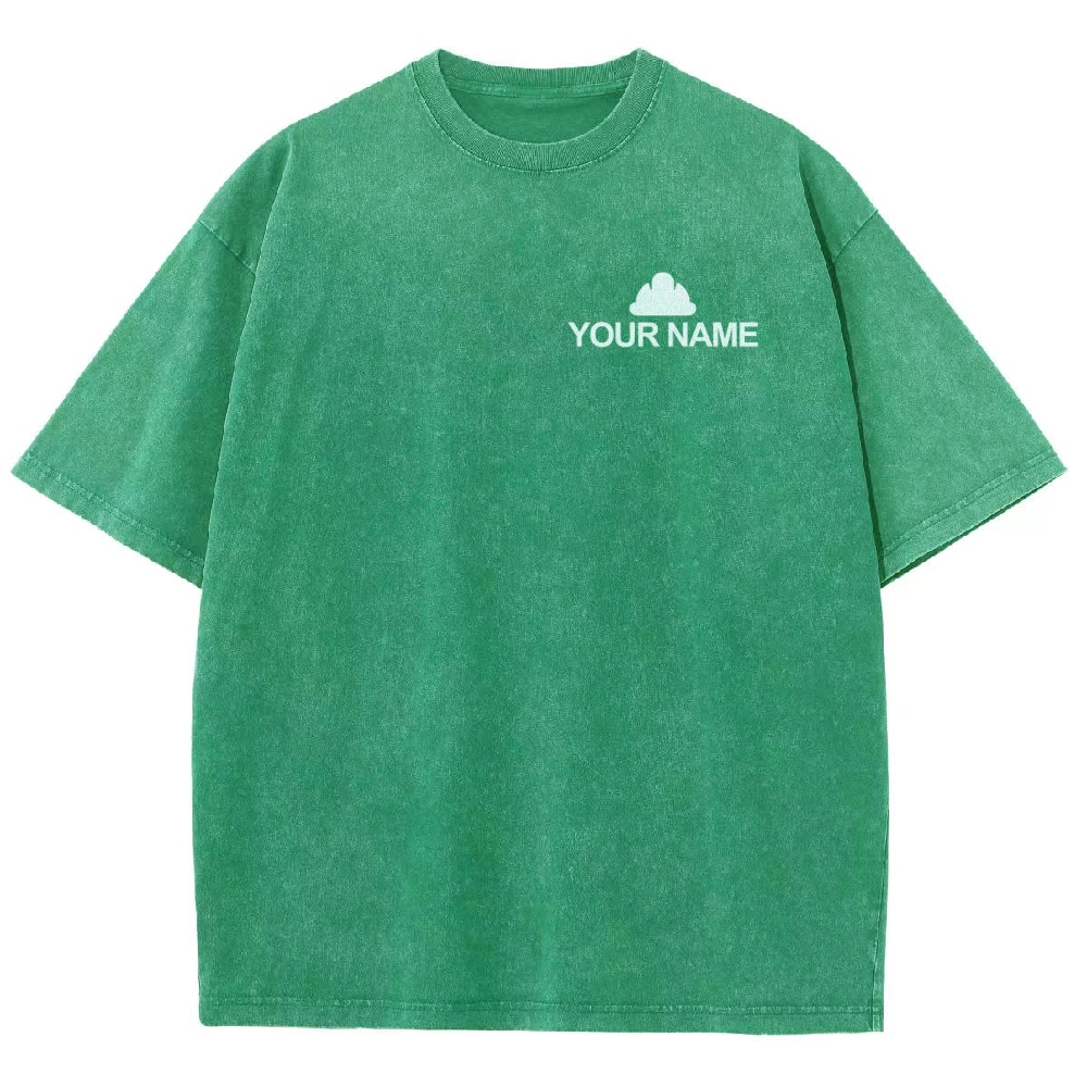 Construction Addcustom QR Code Name Unisex Fit Washed T-Shirt Customscool