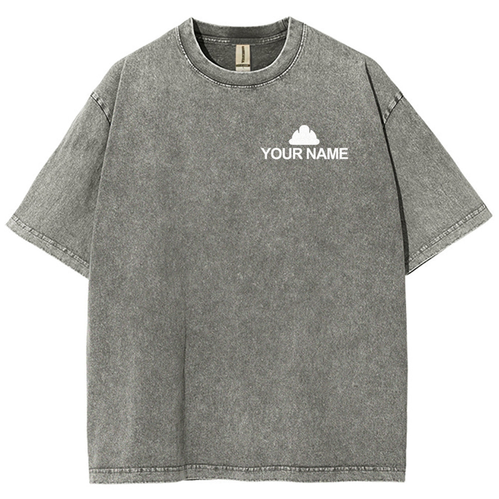 Construction Addcustom QR Code Name Unisex Fit Washed T-Shirt Customscool