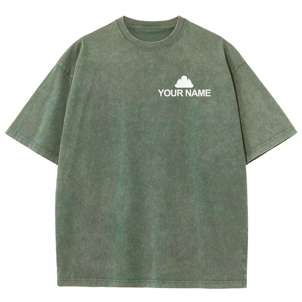 Construction Addcustom QR Code Name Unisex Fit Washed T-Shirt Customscool