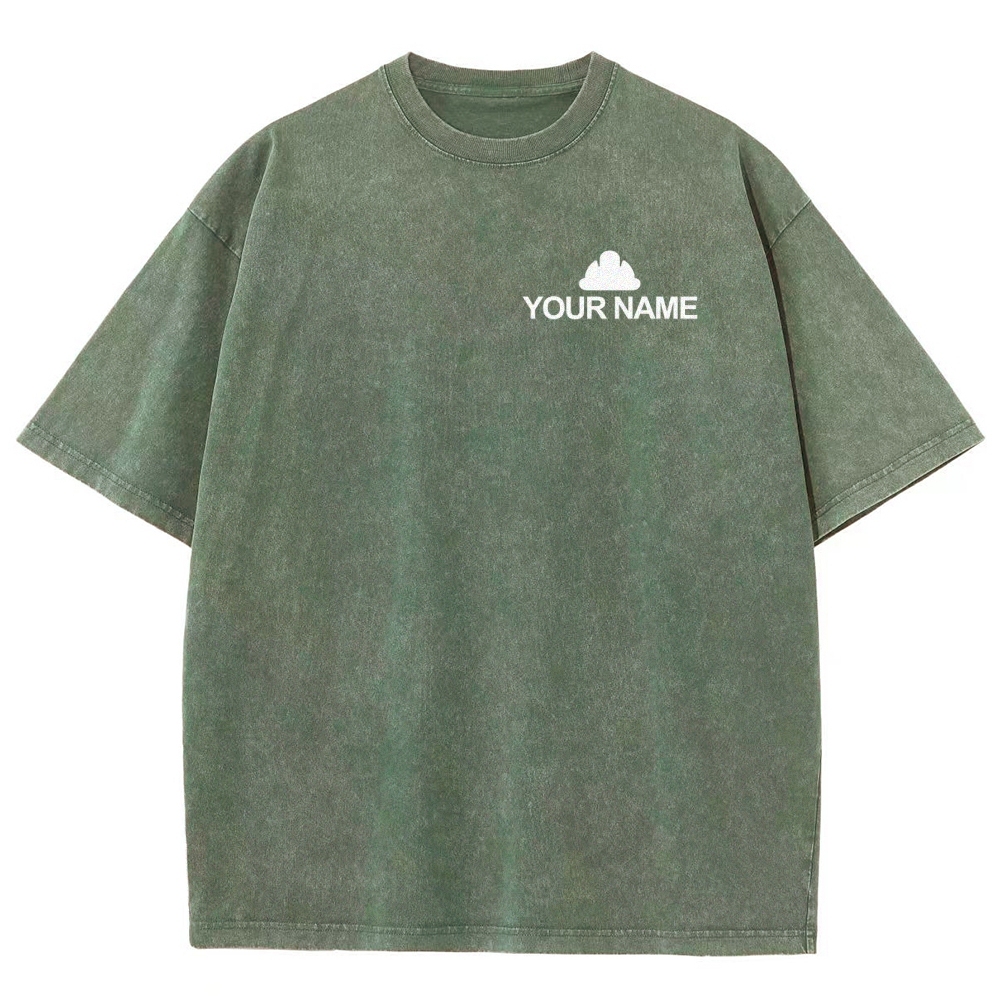 Construction Addcustom QR Code Name Unisex Fit Washed T-Shirt Customscool