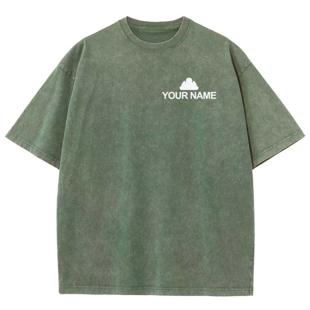 Construction Addcustom QR Code Name Unisex Fit Washed T-Shirt Customscool
