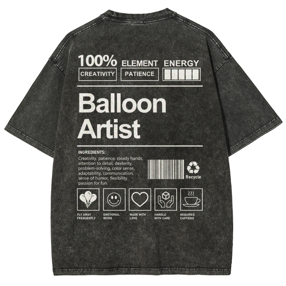 Balloon Artist Unisex Fit Washed T-Shirt Customscool