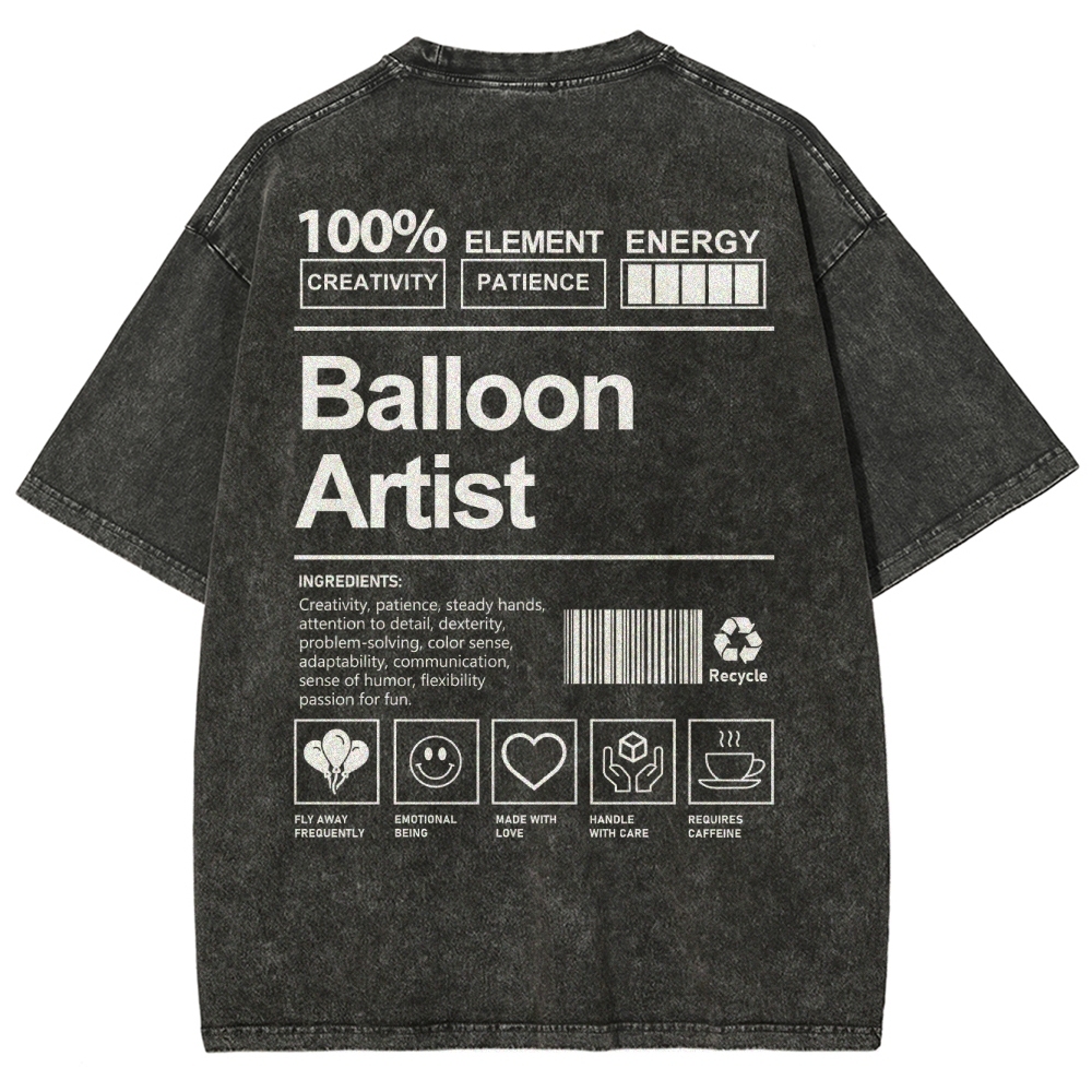 Balloon Artist Unisex Fit Washed T-Shirt