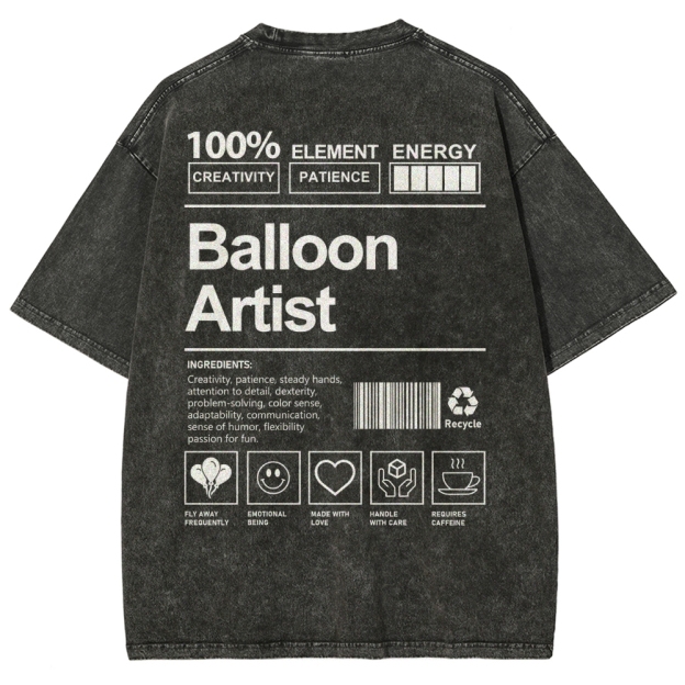 Balloon Artist Unisex Fit Washed T-Shirt Customscool