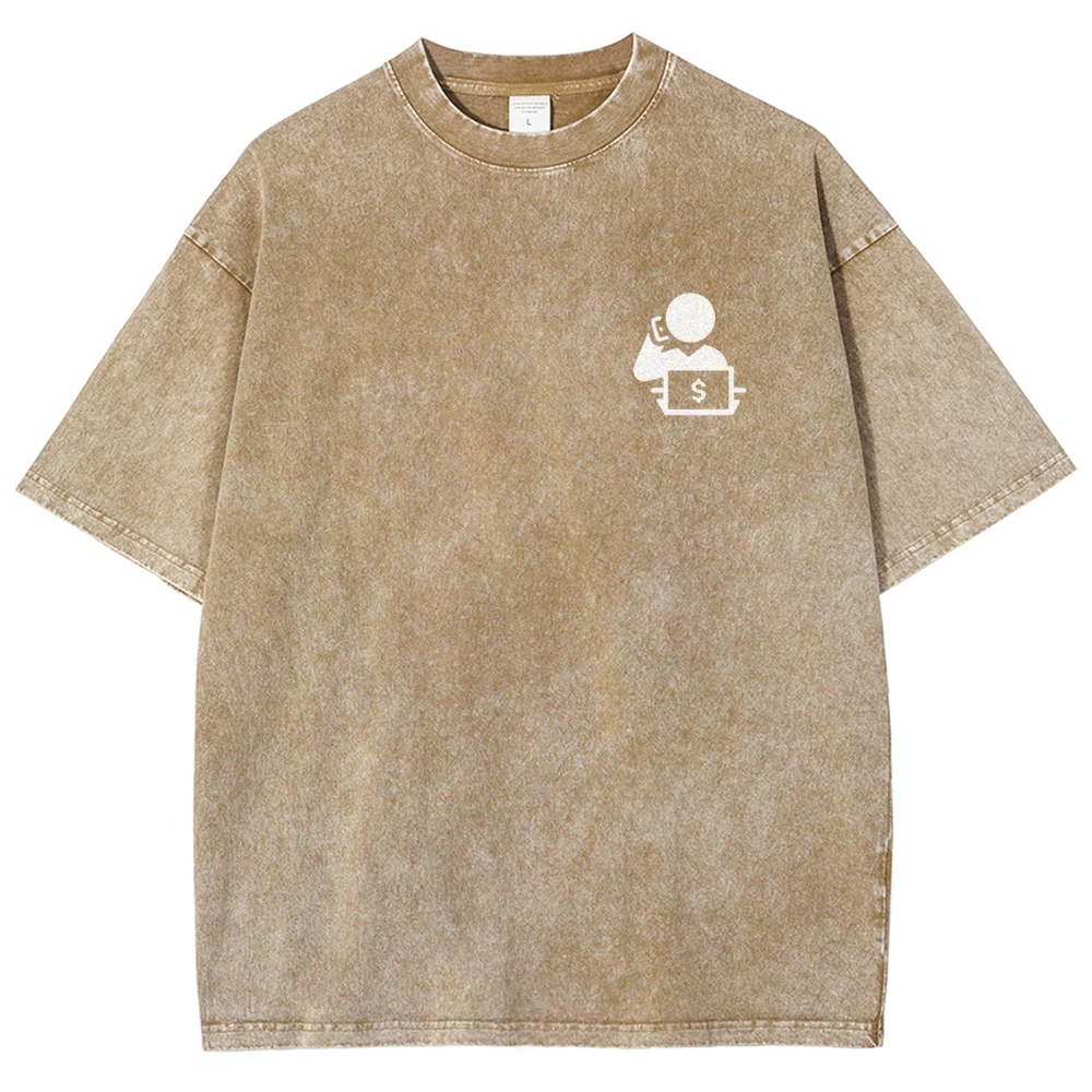 Trader Addcustom Unisex Fit Washed T-Shirt Customscool