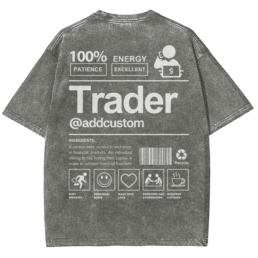 Trader Addcustom Unisex Fit Washed T-Shirt Customscool