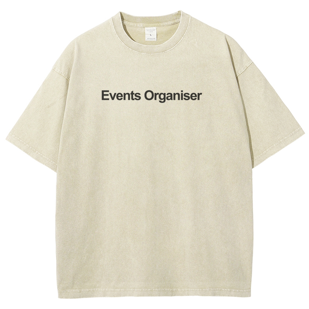 Events Organiser Unisex Fit Washed T-Shirt Customscool