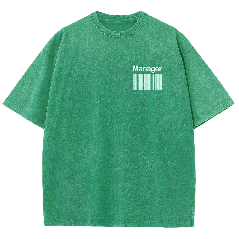 Manager Unisex Fit Washed T-Shirt Customscool
