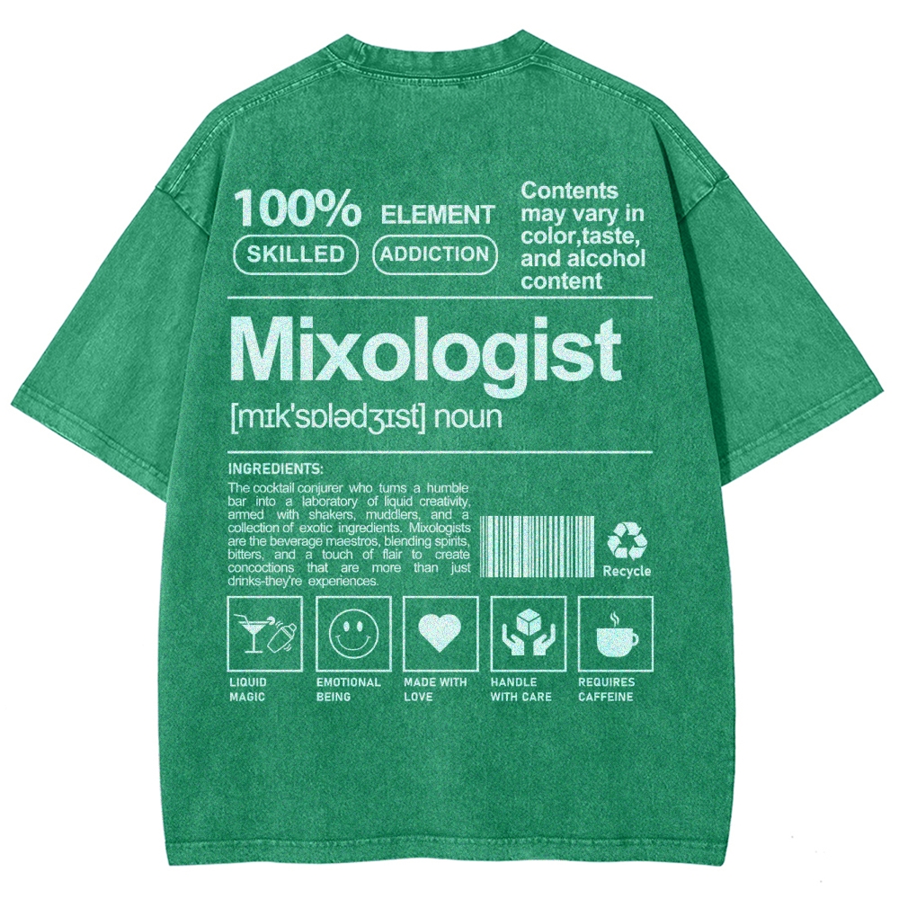 Mixologist Unisex Fit Washed T-Shirt Customscool