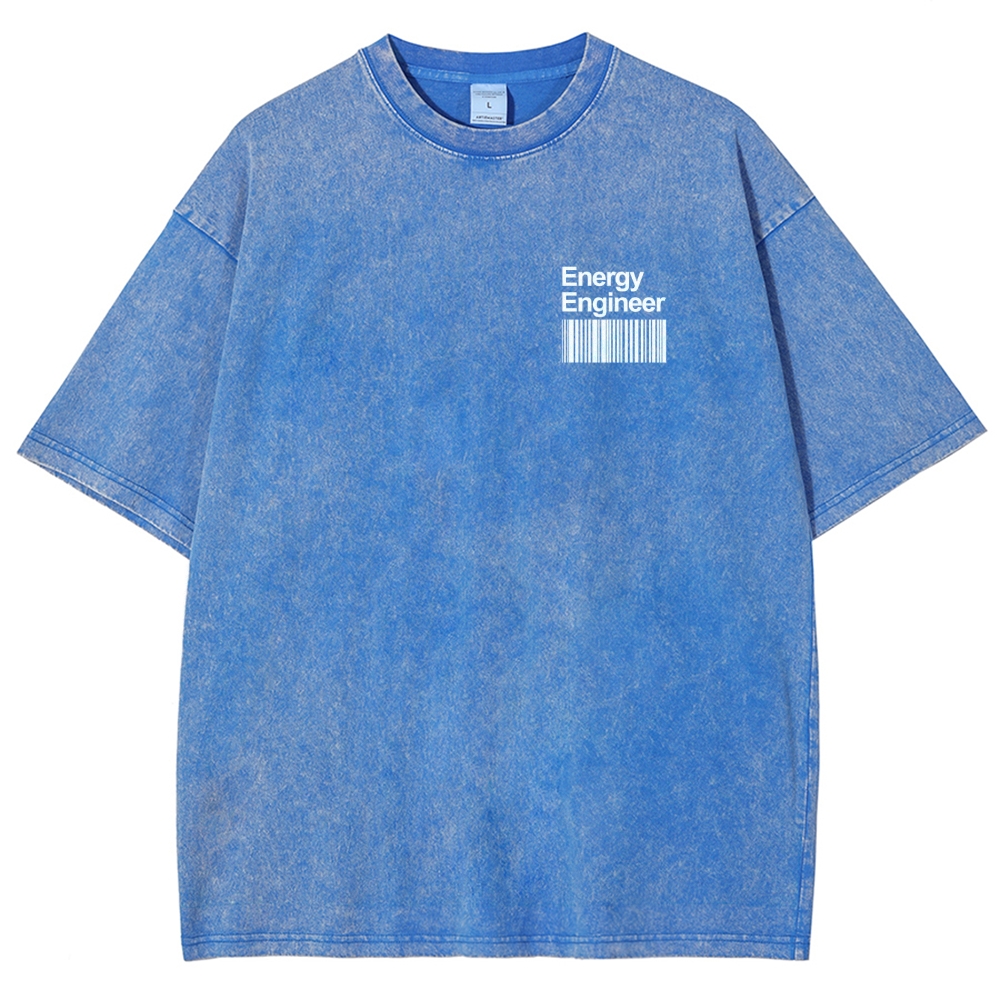 Energy Engineer Unisex Fit Washed T-Shirt Customscool