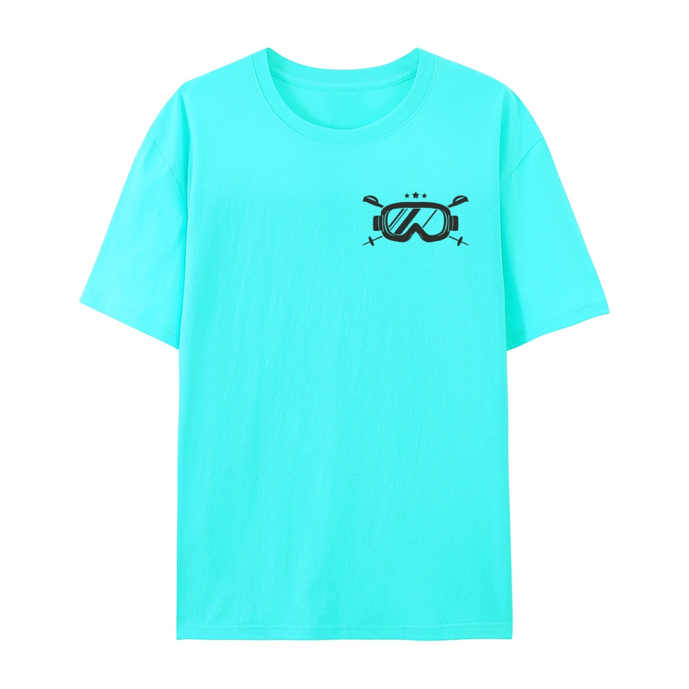Ski Instructor Addcustom QR Code Casual Short Sleeve T-Shirt Customscool