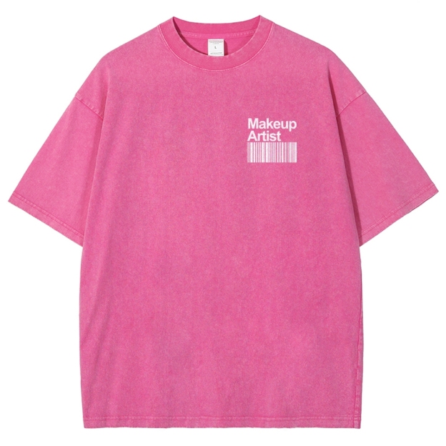 Makeup Artist Addcustom QR Code Unisex Fit Washed T-Shirt Customscool