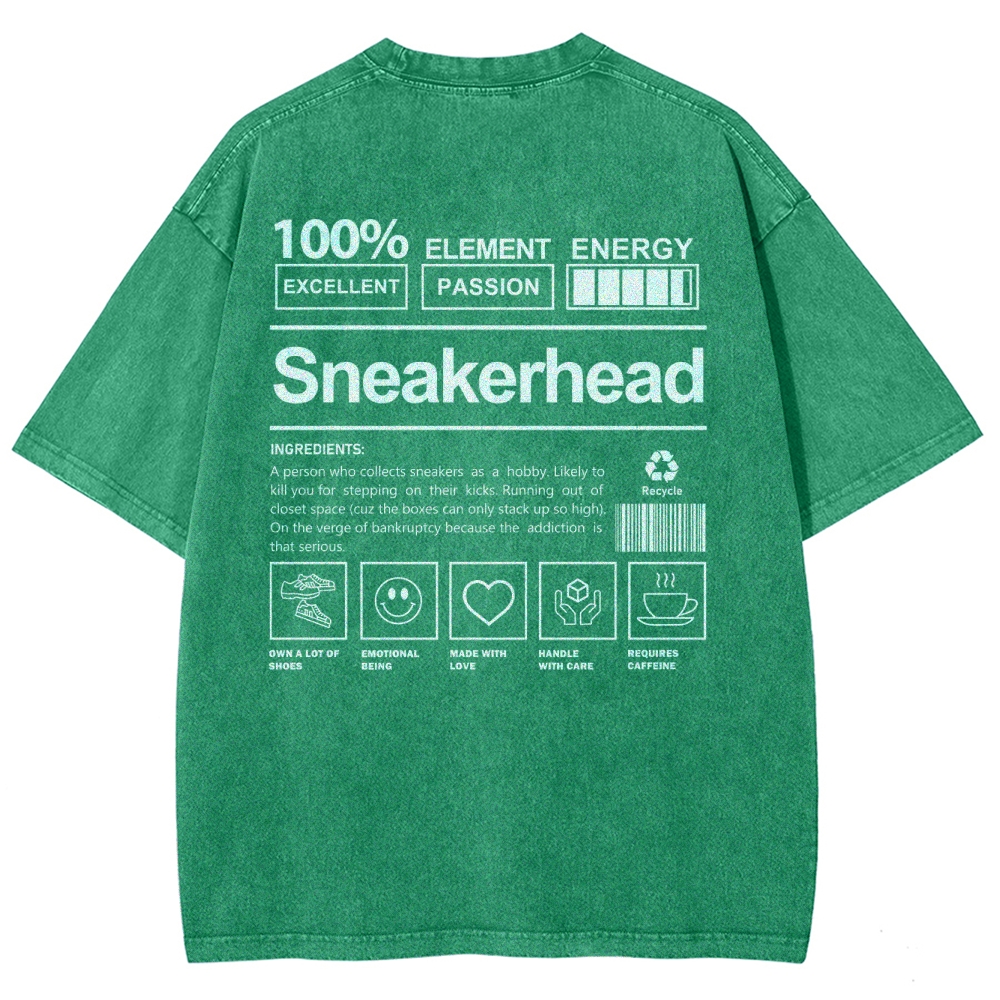 Sneakerhead Unisex Fit Washed T-Shirt Customscool