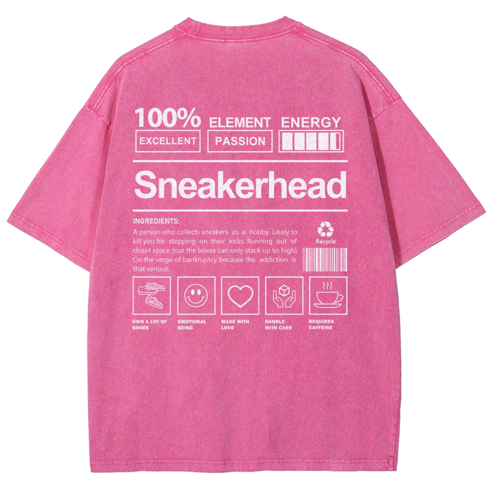 Sneakerhead Unisex Fit Washed T-Shirt Customscool