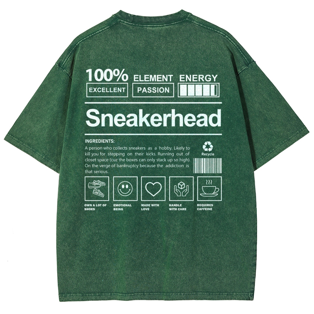 Sneakerhead Unisex Fit Washed T-Shirt Customscool