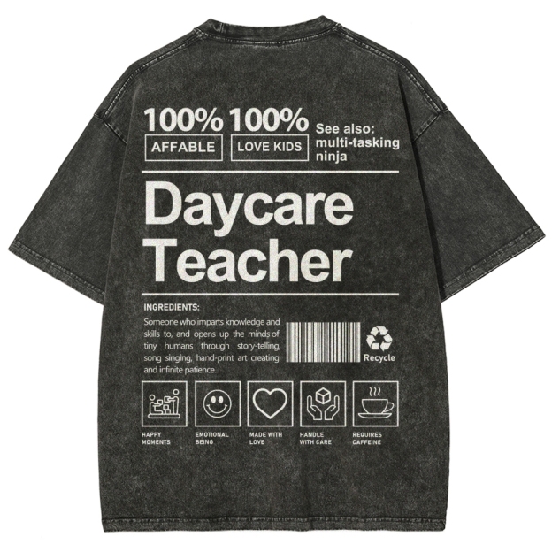 Daycare Teacher Unisex Fit Washed T-Shirt