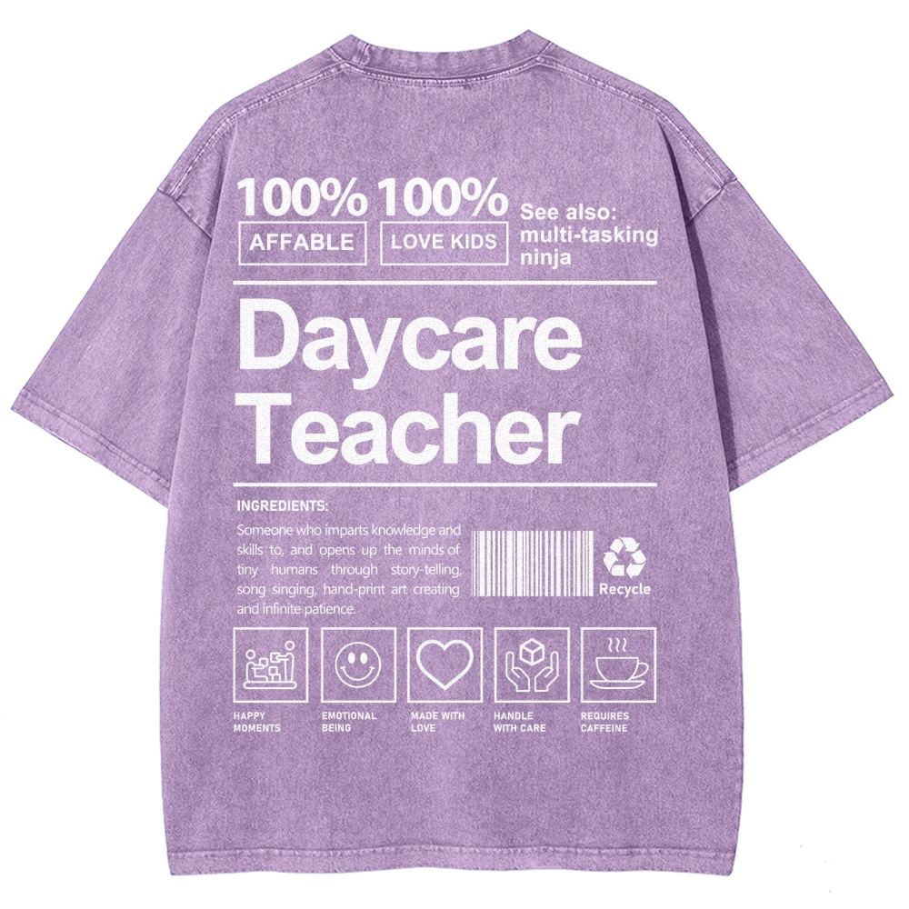 Daycare Teacher Unisex Fit Washed T-Shirt