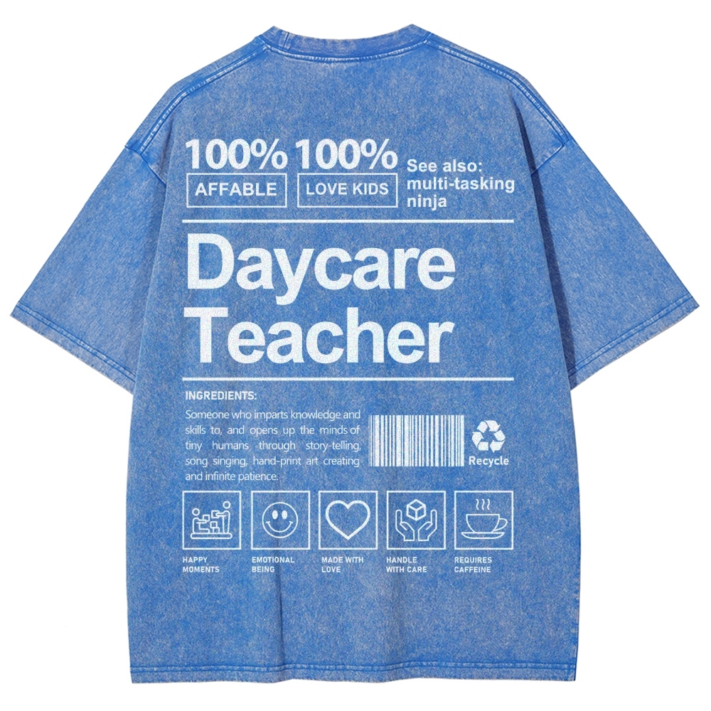 Daycare Teacher Unisex Fit Washed T-Shirt