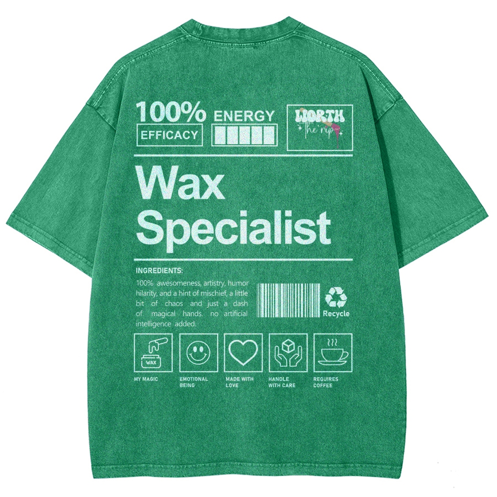 Wax Specialist Unisex Fit Washed T-Shirt Customscool