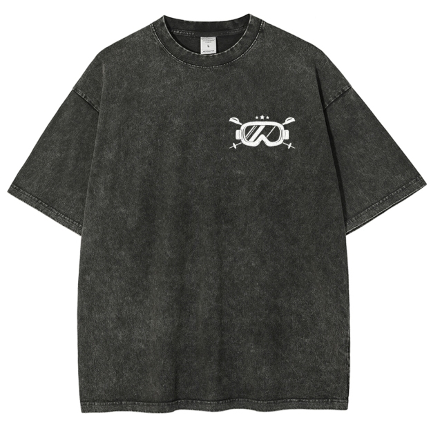 Skier Addcustom QR Code Unisex Fit Washed T-Shirt Customscool