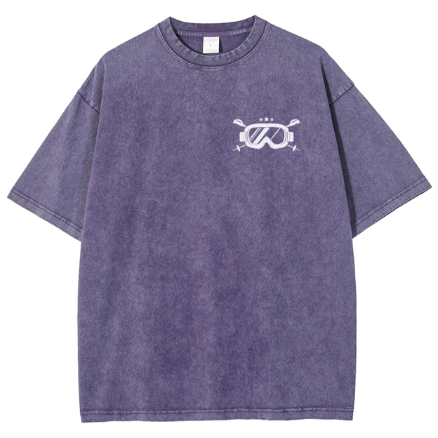 Skier Addcustom QR Code Unisex Fit Washed T-Shirt Customscool