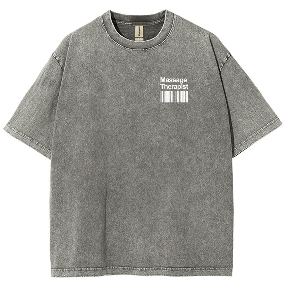 Massage Therapist Addcustom Unisex Fit Washed T-Shirt Customscool
