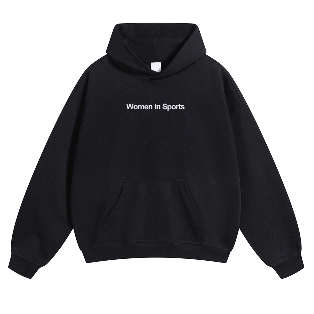 Women In Sports Solid Color Hoodie Customscool