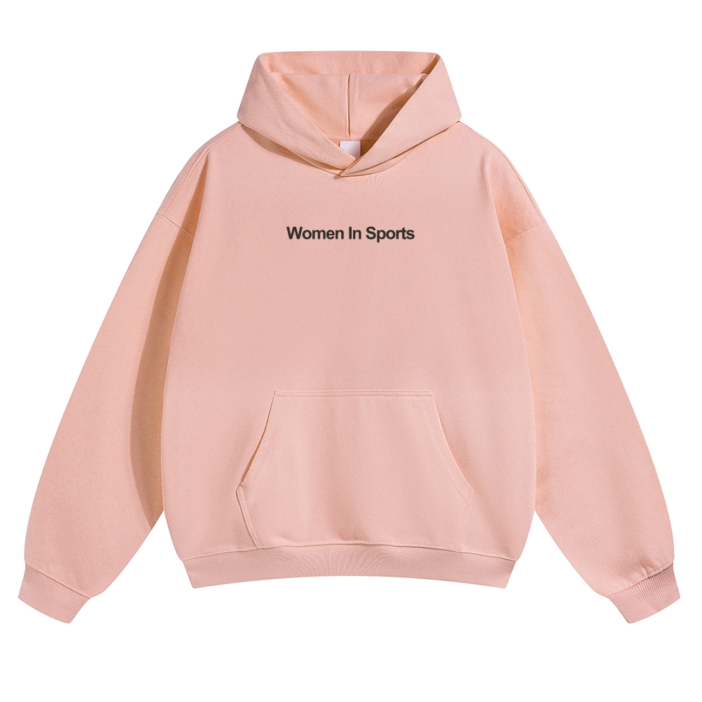 Women In Sports Solid Color Hoodie Customscool