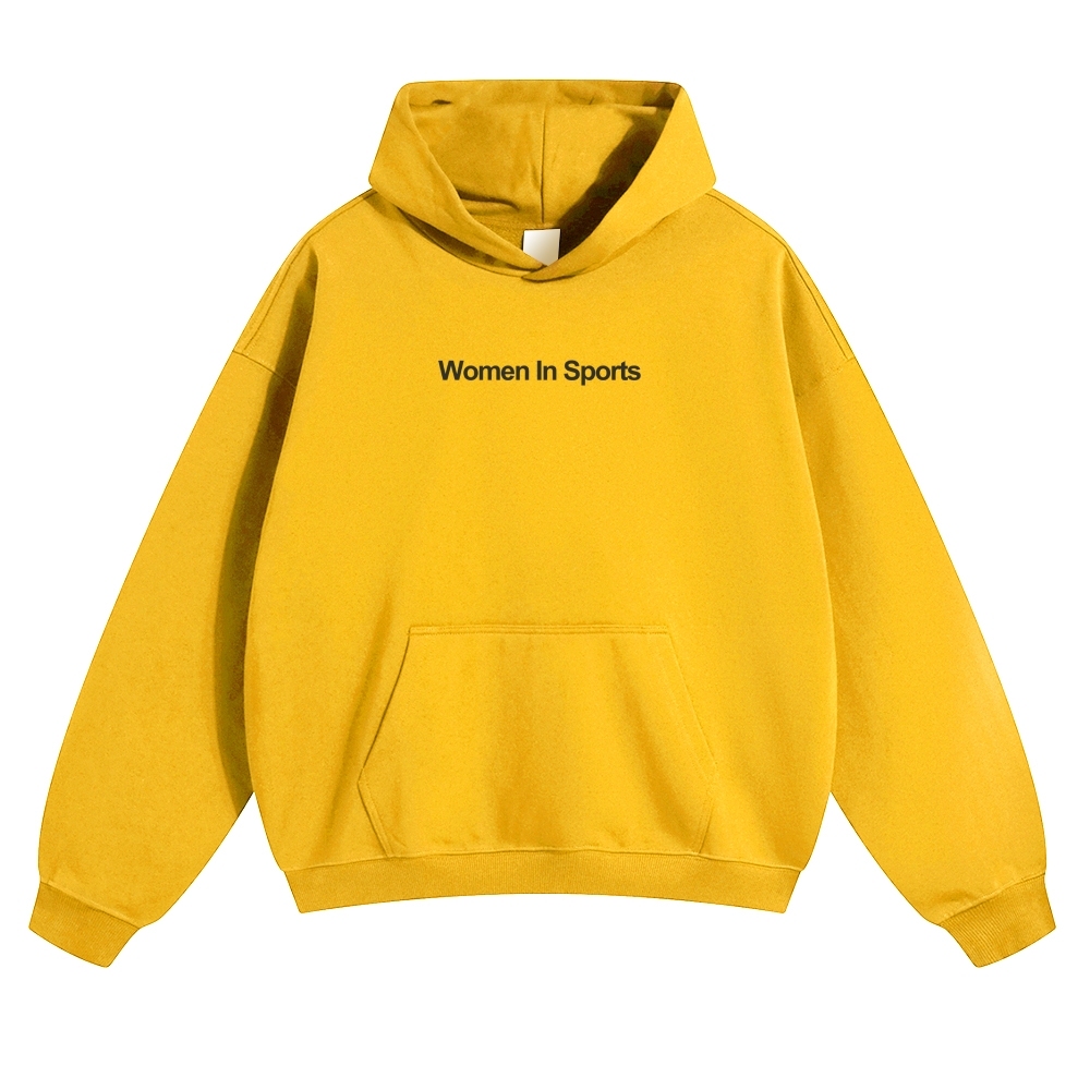 Women In Sports Solid Color Hoodie Customscool