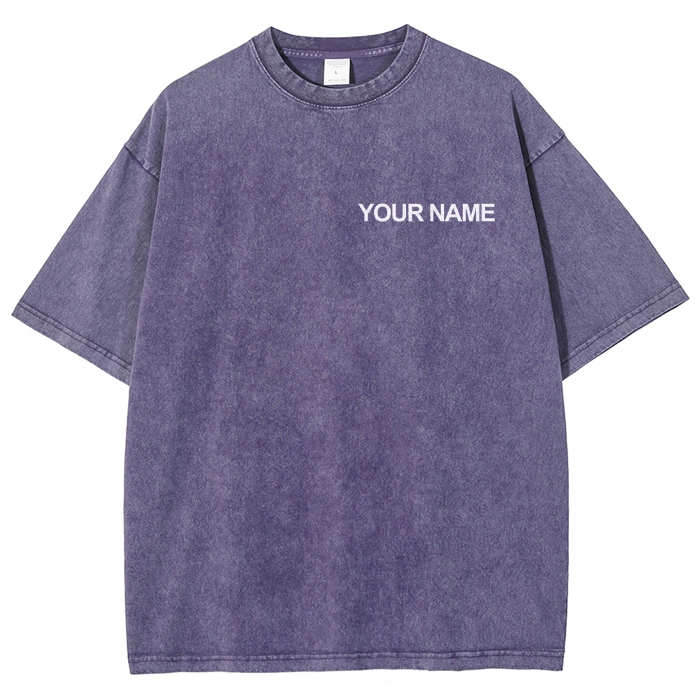 Pilates Instructor Addcustom QR Code Name Unisex Fit Washed T-Shirt Customscool