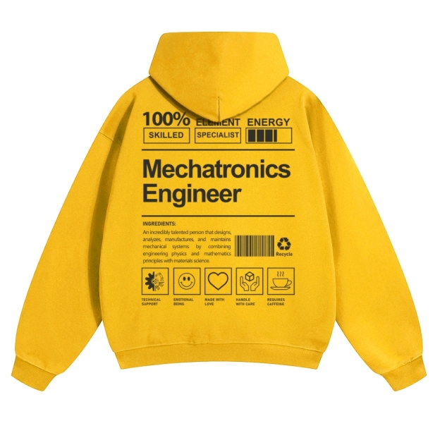 Mechatronics Engineer Solid Color Hoodie Customscool
