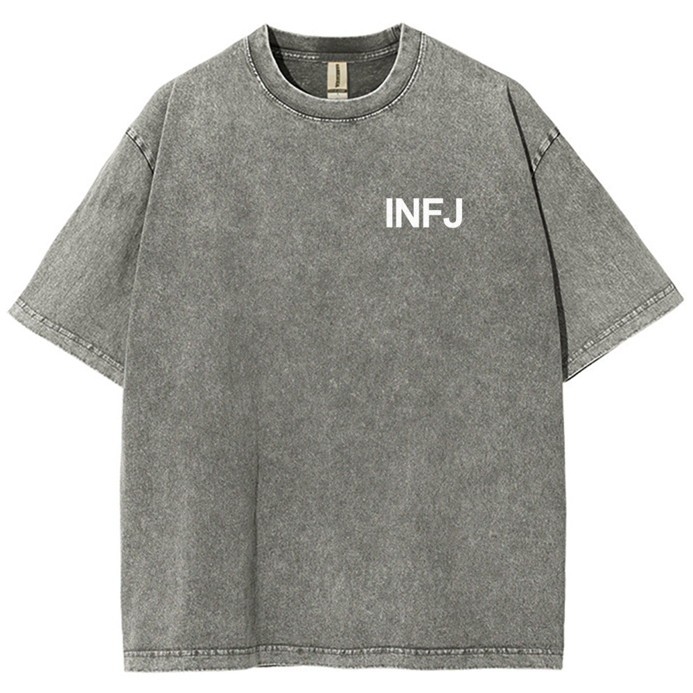 INFJ Unisex Fit Washed T-Shirt Customscool