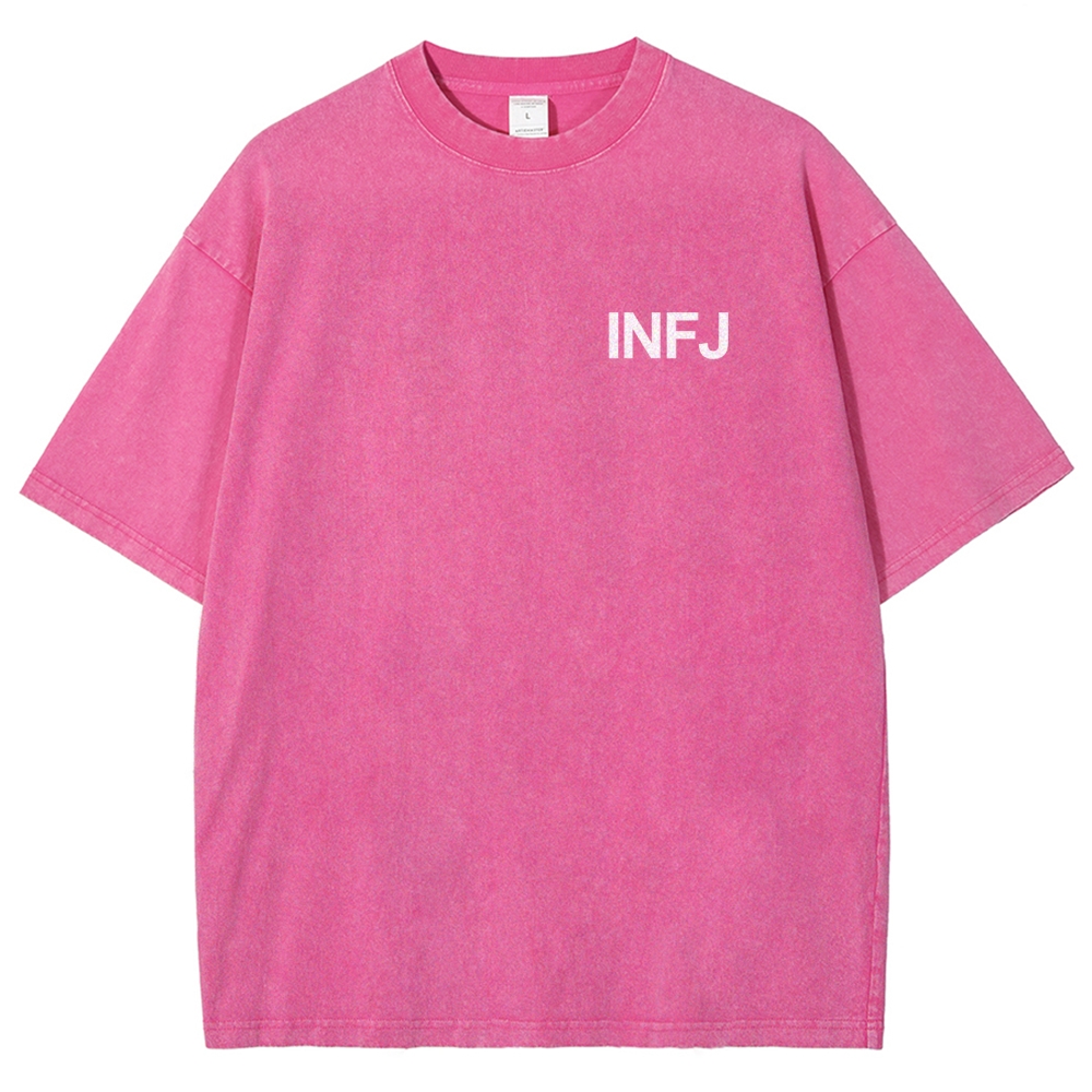 INFJ Unisex Fit Washed T-Shirt Customscool