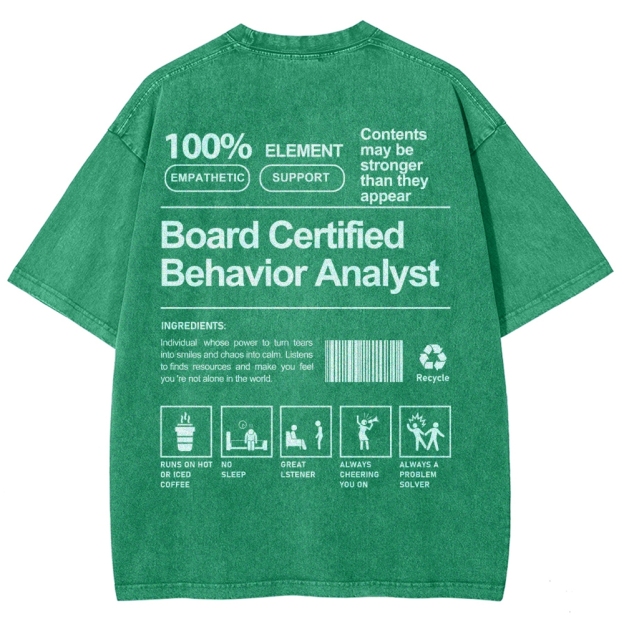 Board Certified Behavior Analyst Unisex Fit Washed T-Shirt Customscool