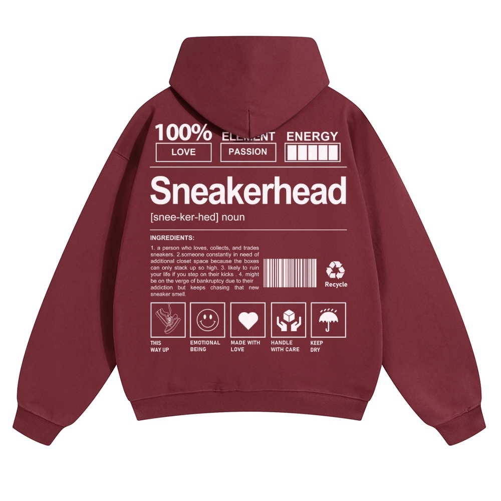 Sneakerhead Solid Color Hoodie Customscool