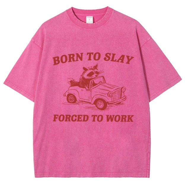 Born To Slay Unisex Fit Washed T-Shirt Customscool