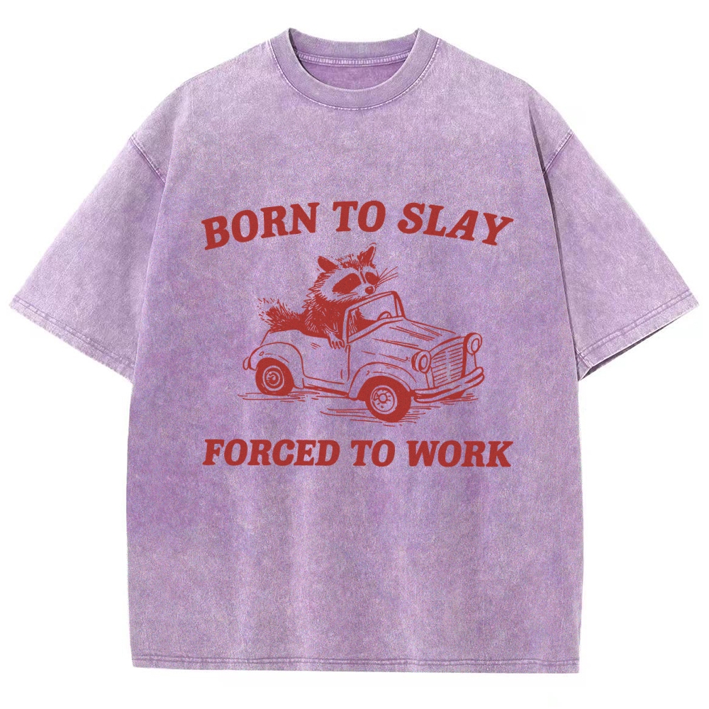 Born To Slay Unisex Fit Washed T-Shirt Customscool