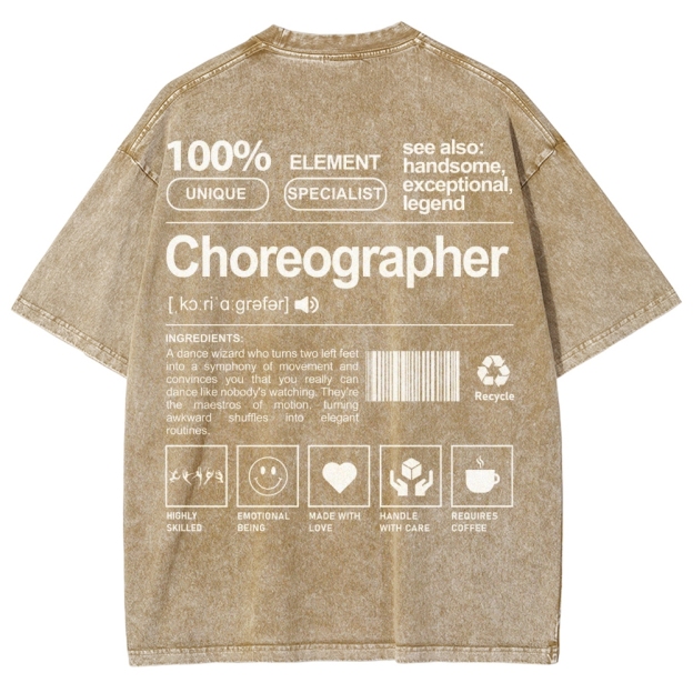 Choreographer Unisex Fit Washed T-Shirt Customscool