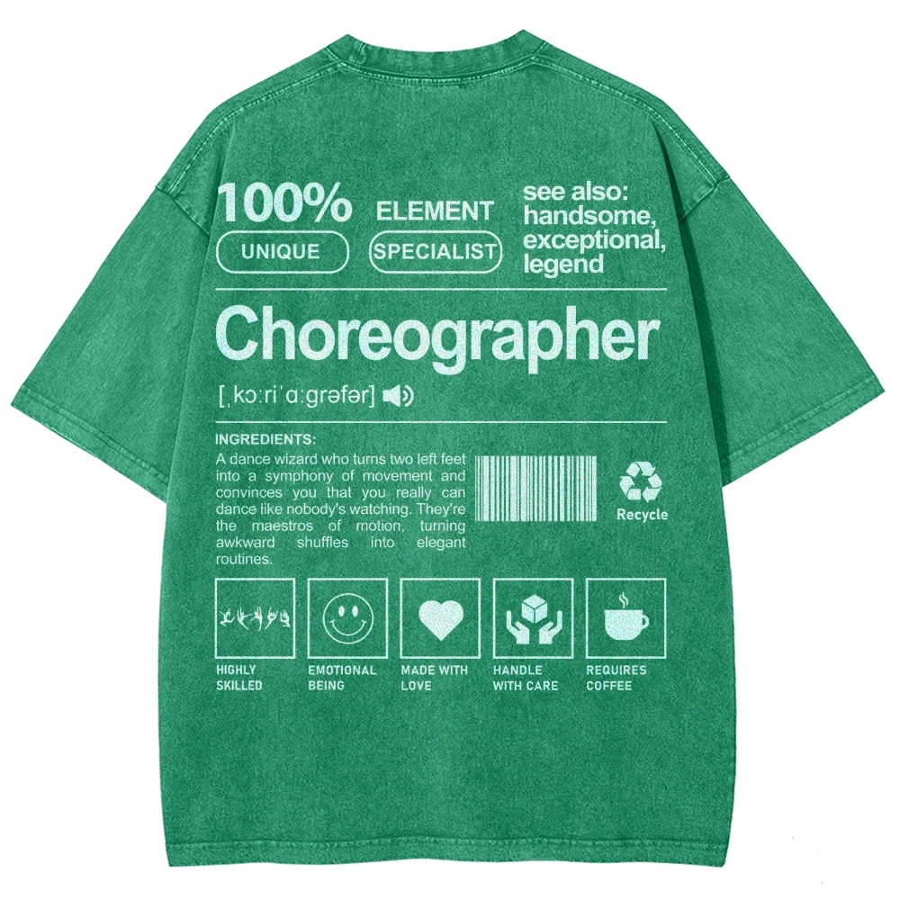 Choreographer Unisex Fit Washed T-Shirt Customscool