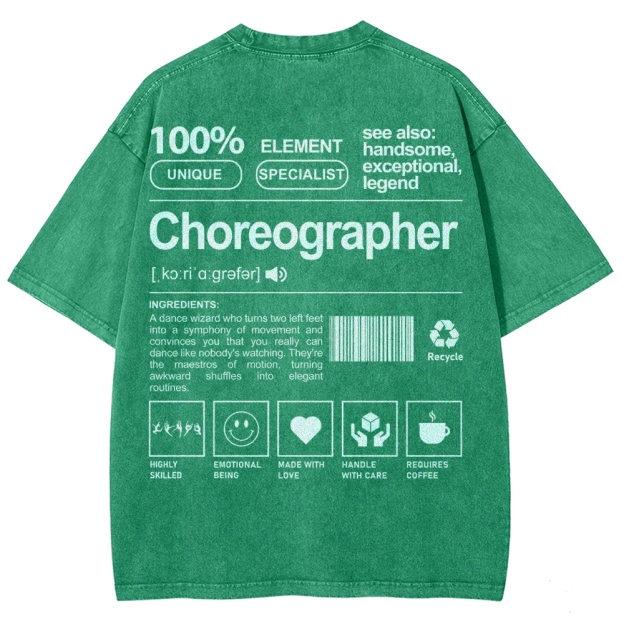 Choreographer Unisex Fit Washed T-Shirt Customscool