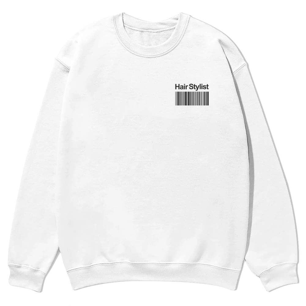 Hair Stylist Addcustom QR Code Casual Crewneck Sweatshirt Customscool