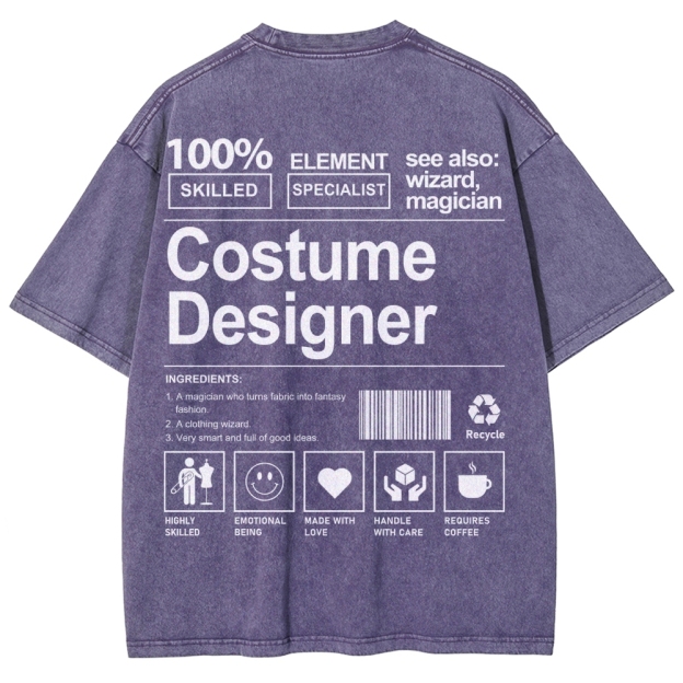 Costume Designer Unisex Fit Washed T-Shirt Customscool
