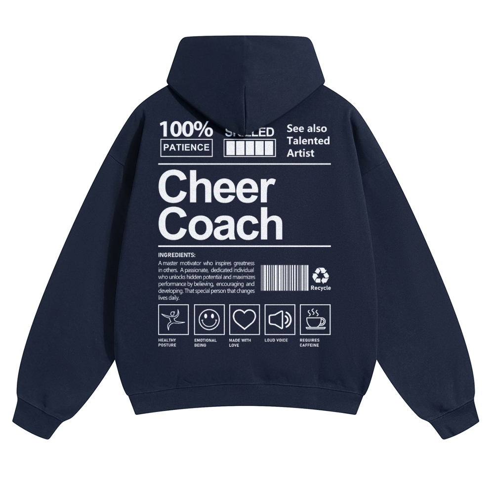 Cheer Coach Solid Color Hoodie Customscool