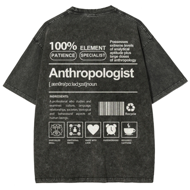 Anthropologist Unisex Fit Washed T-Shirt Customscool